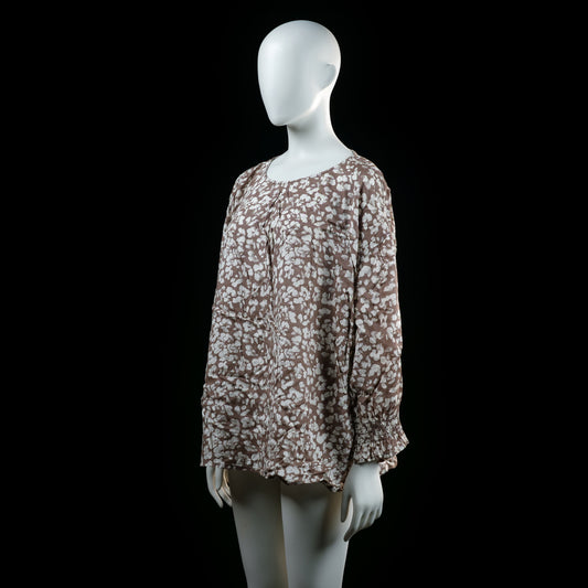 Tunic - Taupe & White - Size XL