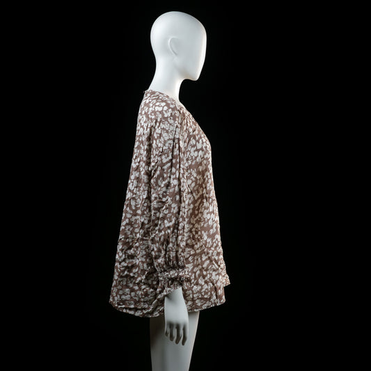 Tunic - Taupe & White - Size XL