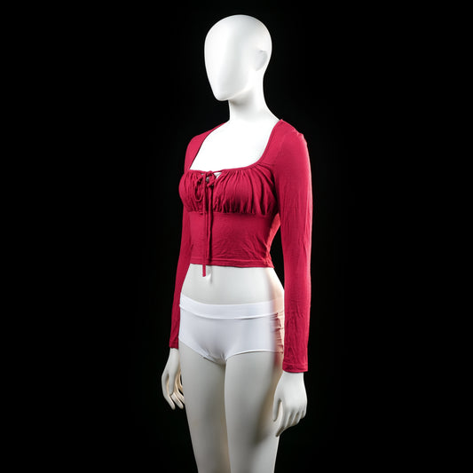 Long-sleeve top - Red - Size S