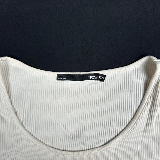 Long-sleeve top - Ivory - Size XS, S