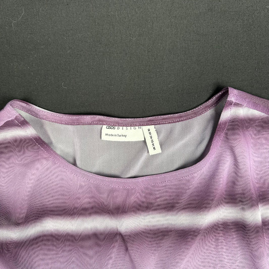 Long-sleeve top - Purple & White - Size 42