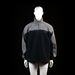 Blend - Fleece jacket - Black & Gray - Size L - Two-tone pullover jacket with a short front zipper, stand collar, and elasticized cuffs. The body and inner sleeve panels are black, while the upper chest, back yoke, and outer sleeves are gray.