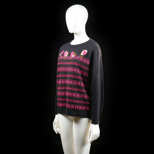 Sweater - Black & Pink - Size L, XL