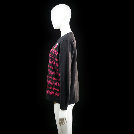 Sweater - Black & Pink - Size L, XL