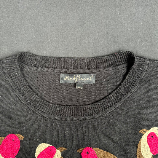 Sweater - Black & Pink - Size L, XL