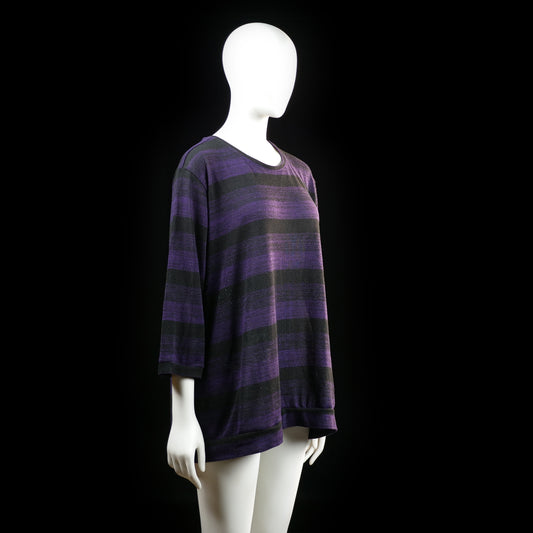 Long-sleeve top - Black & Purple - Size XXL