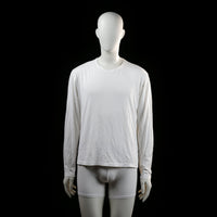 H&M - Long-sleeve top - White - Size XL - Plain long-sleeve top with a crew neckline and straight hem. No visible patterns, prints, or closures.
