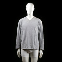 Best In Town - Long-sleeve top - Light Gray - Size L - Long-sleeve top with a V-neckline and a relaxed fit. Solid construction with no visible patterns or embellishments.