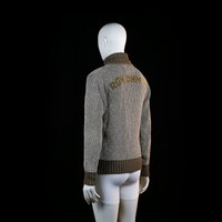 Fleece jacket - Gray & Brown - Size M