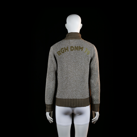 Fleece jacket - Gray & Brown - Size M
