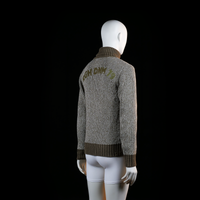 Fleece jacket - Gray & Brown - Size M