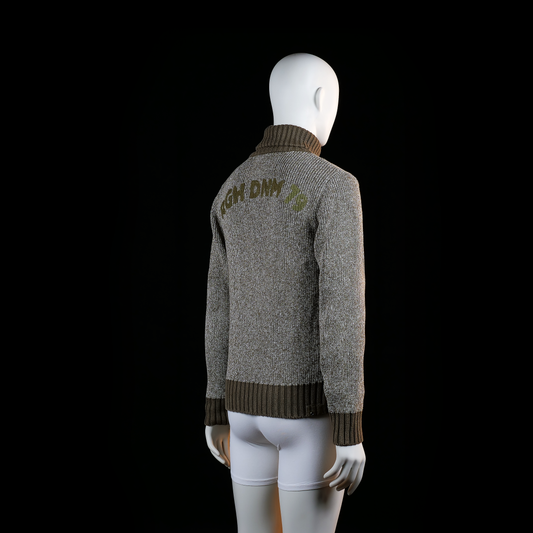 Fleece jacket - Gray & Brown - Size M