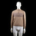 Gardeur - Sweater - Beige - Size XL - Long-sleeve sweater with a quarter-zip front and stand collar. Features a horizontal multicolored pattern across the chest.