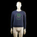 United Colors Of Benetton - Sweatshirt - Navy - Size 3XL - Crewneck sweatshirt with ribbed cuffs and hem, featuring a large circular front graphic print with green and gray text and logo.