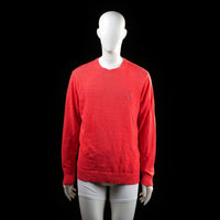 Gant - Sweater - Red - Size M - Long-sleeve sweater with ribbed cuffs, hem, and crew neckline. Small embroidered logo on the left chest.