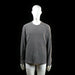 H&M - Long-sleeve top - Gray - Size L - Solid-colored long-sleeve top with a round neckline and no visible fastenings or design elements. Features a straight hem and slight seam detailing at the shoulders.