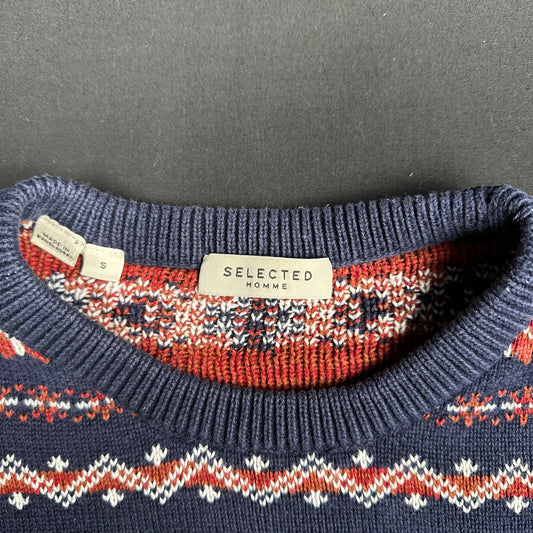 Sweater - Navy & Red - Size S