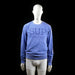 Supply & Co. - Sweatshirt - Indigo - Size M - Long-sleeve crewneck sweatshirt featuring ribbed cuffs and hem. Large tonal text print on the front reading 