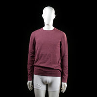 Saint Steve - Sweater - Burgundy - Size L - Lightweight crew neck sweater with ribbed cuffs and hem. Fitted silhouette with long sleeves.