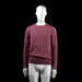 Saint Steve - Sweater - Burgundy - Size L - Lightweight crew neck sweater with ribbed cuffs and hem. Fitted silhouette with long sleeves.