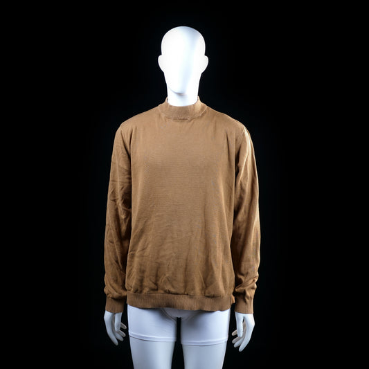 Jack & Jones - Sweater - Camel - Size XL - Long-sleeve pullover with a mock neck and ribbed cuffs and hem. The design is plain with no visible patterns or embellishments.