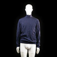 Olymp - Turtleneck - Navy - Size L - Long-sleeve top with a fitted turtleneck collar and ribbed cuffs and hem. Solid color with no visible patterns or embellishments.