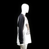 Long-sleeve top - White & Black - Size XXL