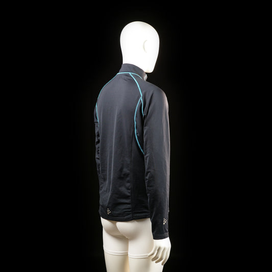 Sports top - Black & Light Blue - Size M