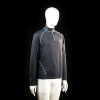 Sports top - Black & Light Blue - Size M