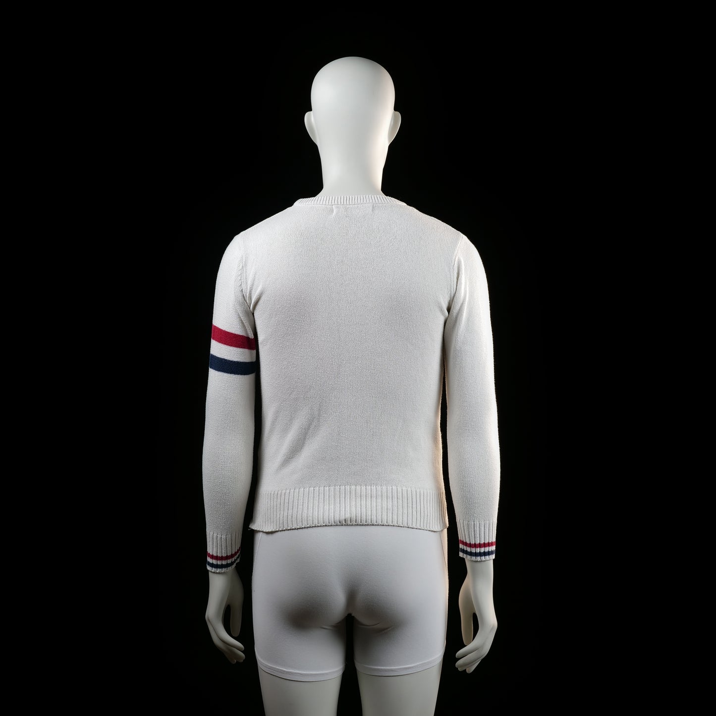 Sweater - White & Red & Navy - Size S