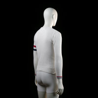 Sweater - White & Red & Navy - Size S