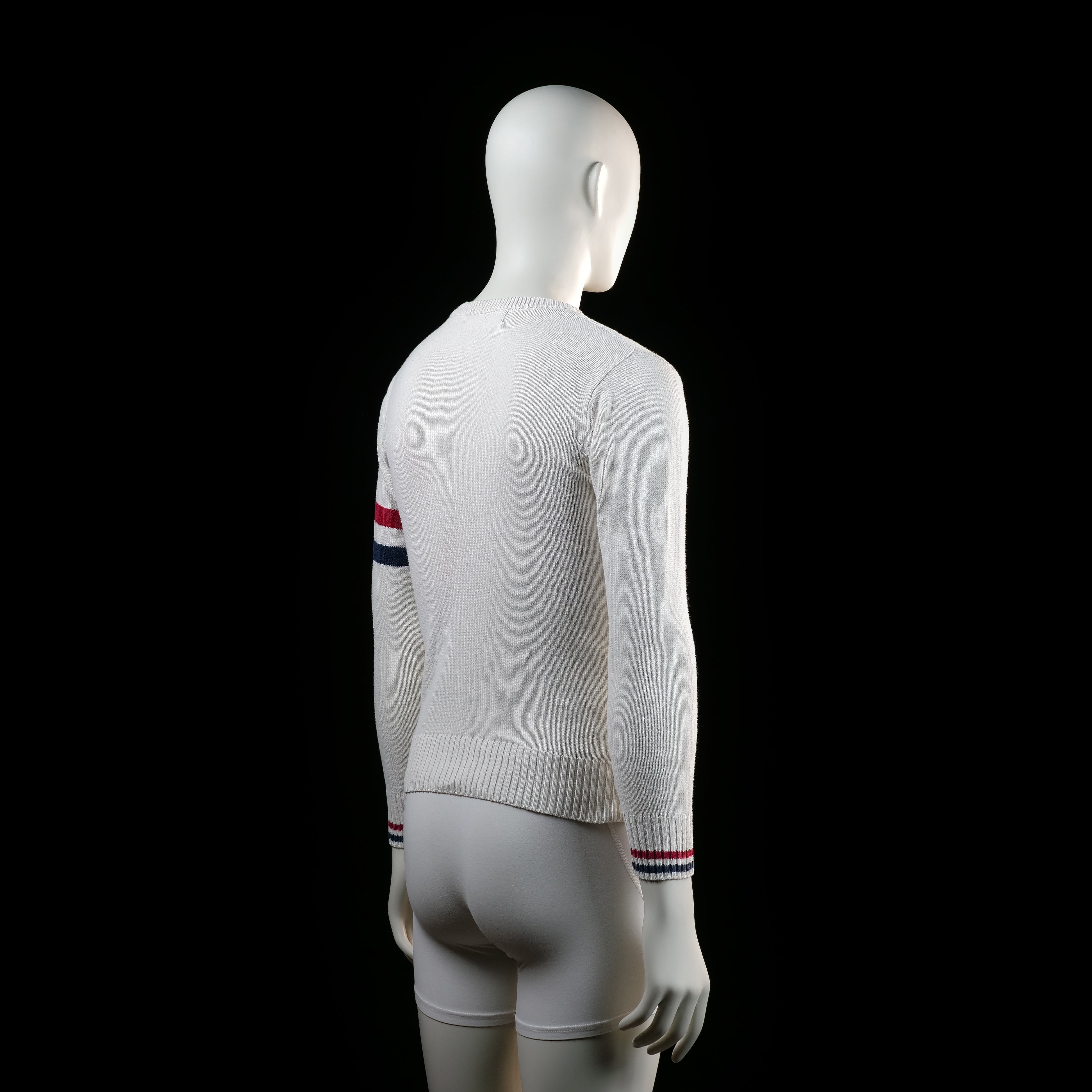 Sweater - White & Red & Navy - Size S