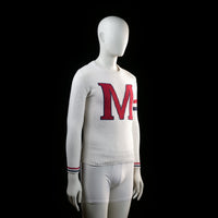 Sweater - White & Red & Navy - Size S