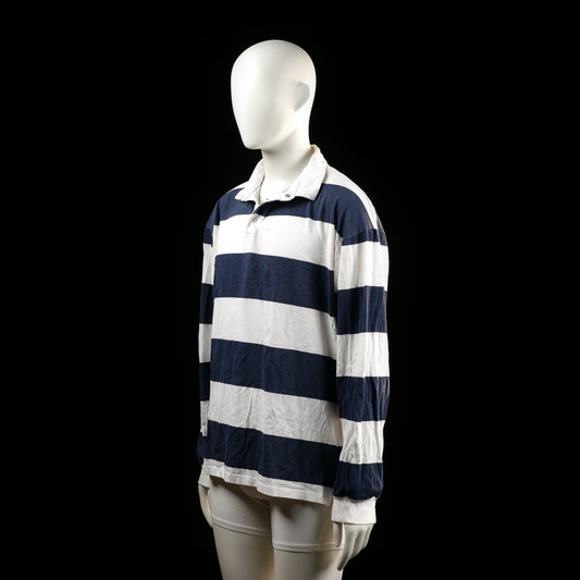 Shirt - White & Navy - Size L
