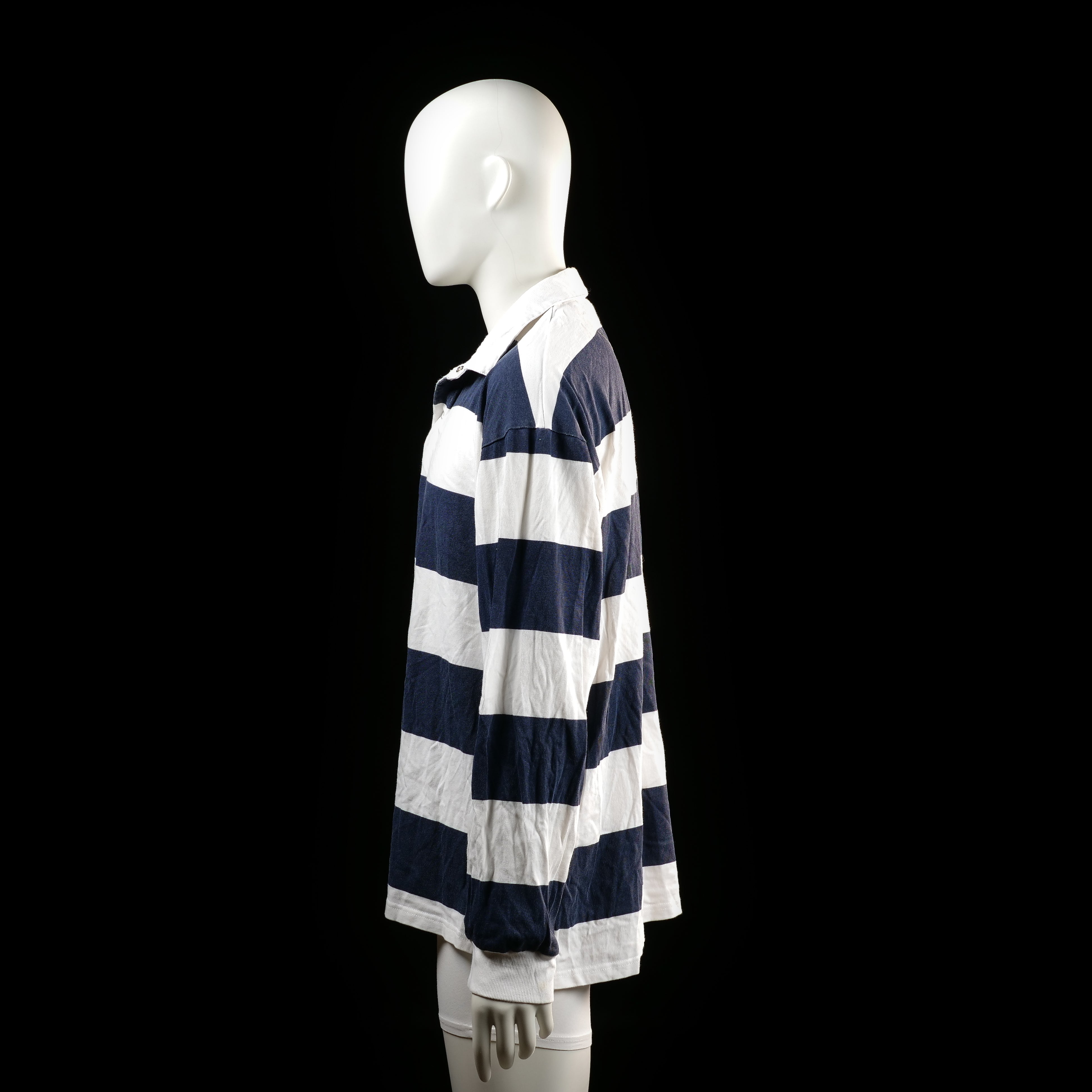 Shirt - White & Navy - Size L
