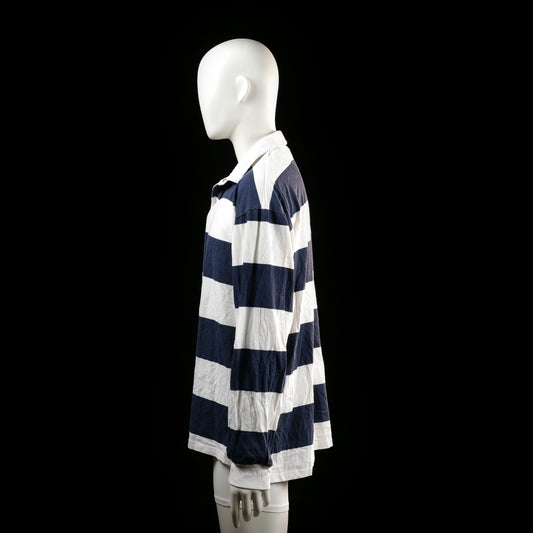 Shirt - White & Navy - Size L