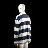 Shirt - White & Navy - Size L