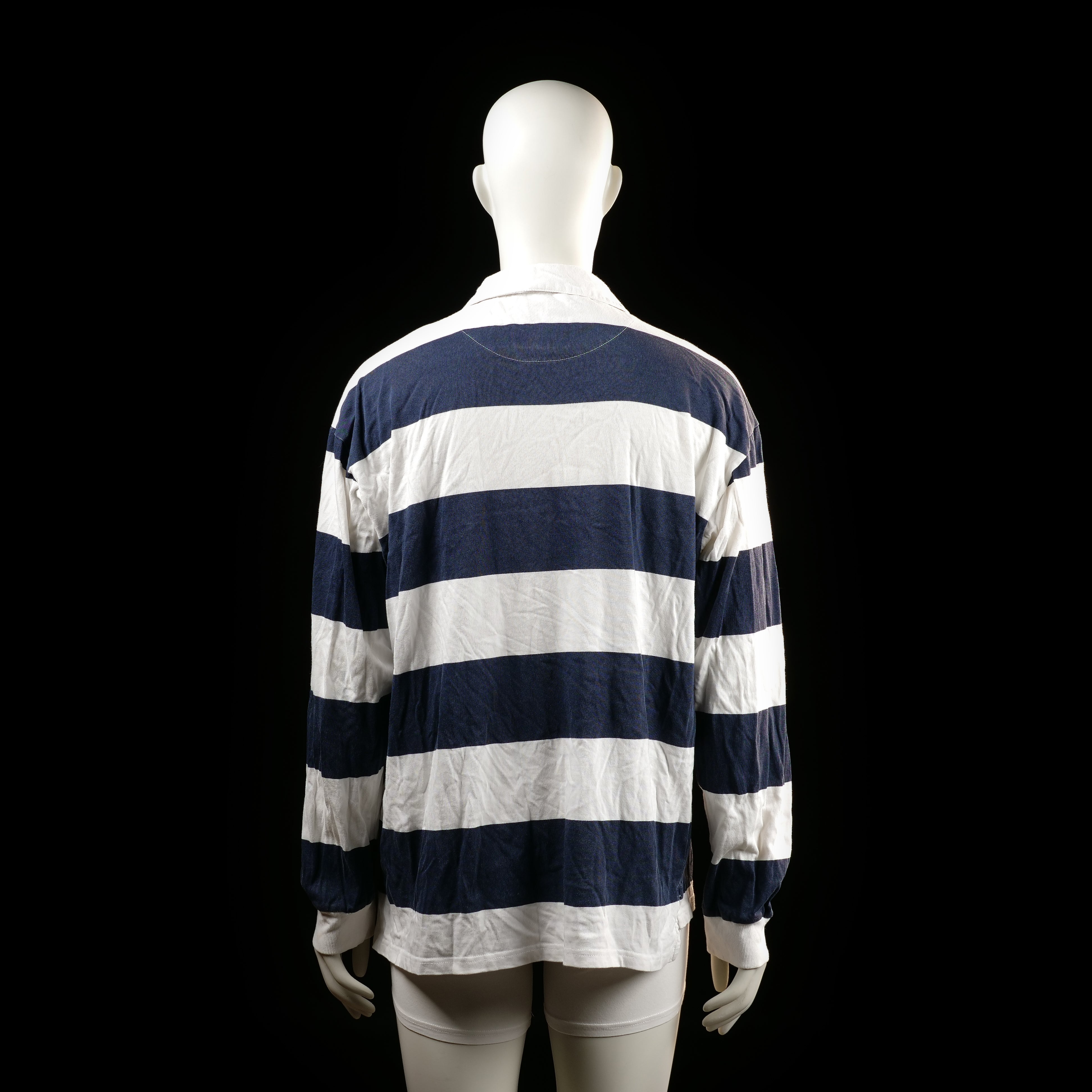 Shirt - White & Navy - Size L