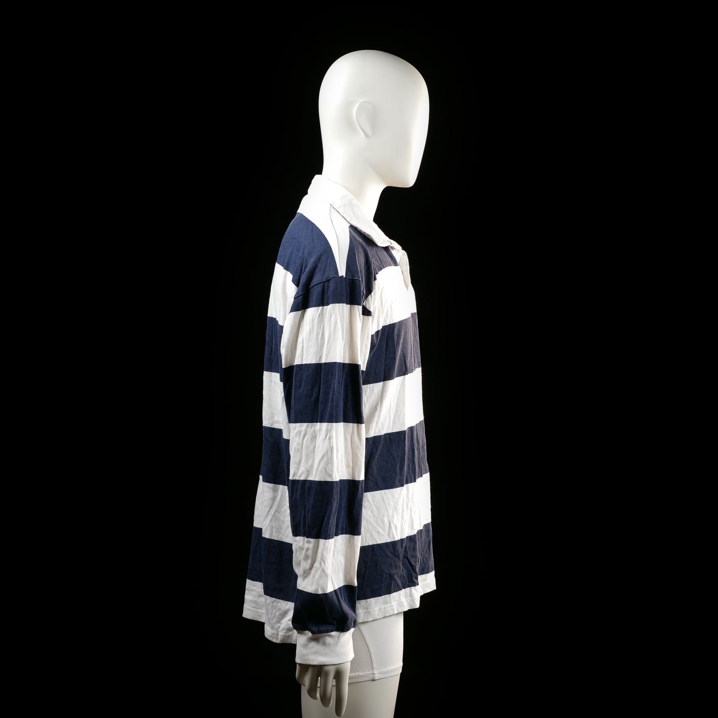 Shirt - White & Navy - Size L