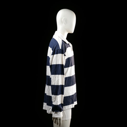 Shirt - White & Navy - Size L