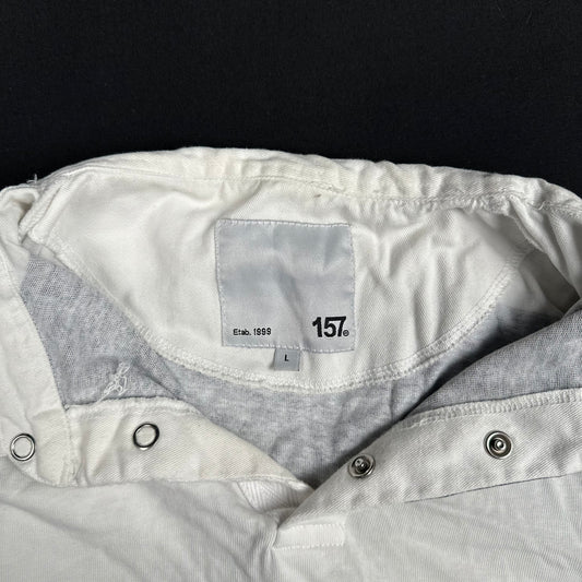 Shirt - White & Navy - Size L