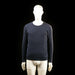 Basic You - Sweater - Navy - Size L - Dark navy blue cable knit sweater with a round neckline and ribbed cuffs and hem. The textured cable pattern covers the entire front, back, and sleeves.