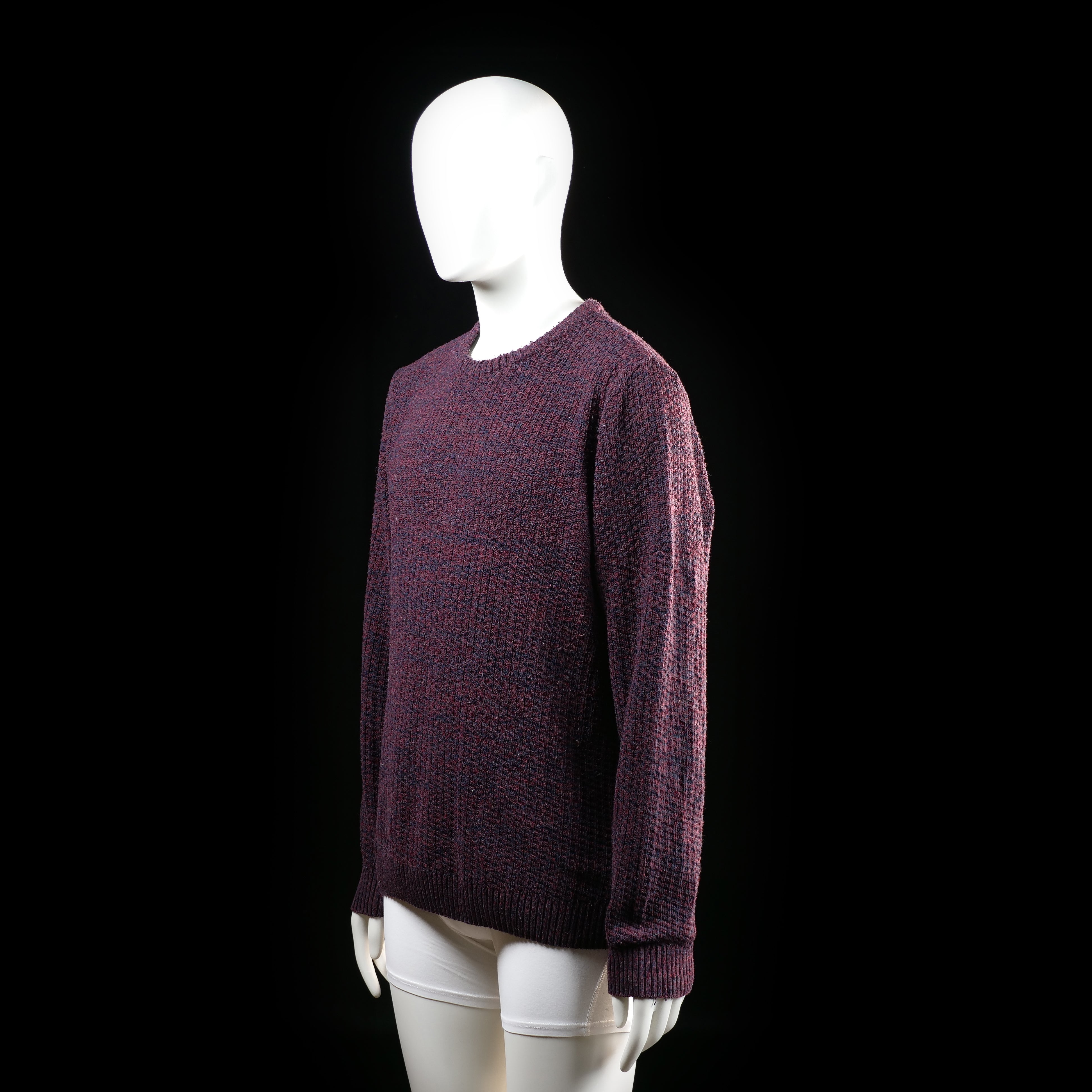 Sweater - Burgundy & Navy - Size L