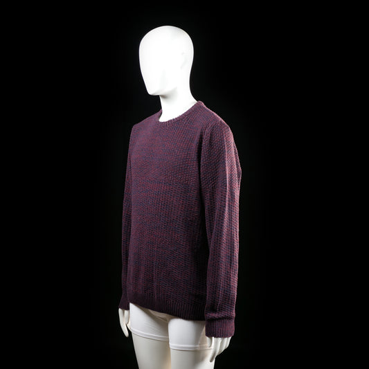 Sweater - Burgundy & Navy - Size L