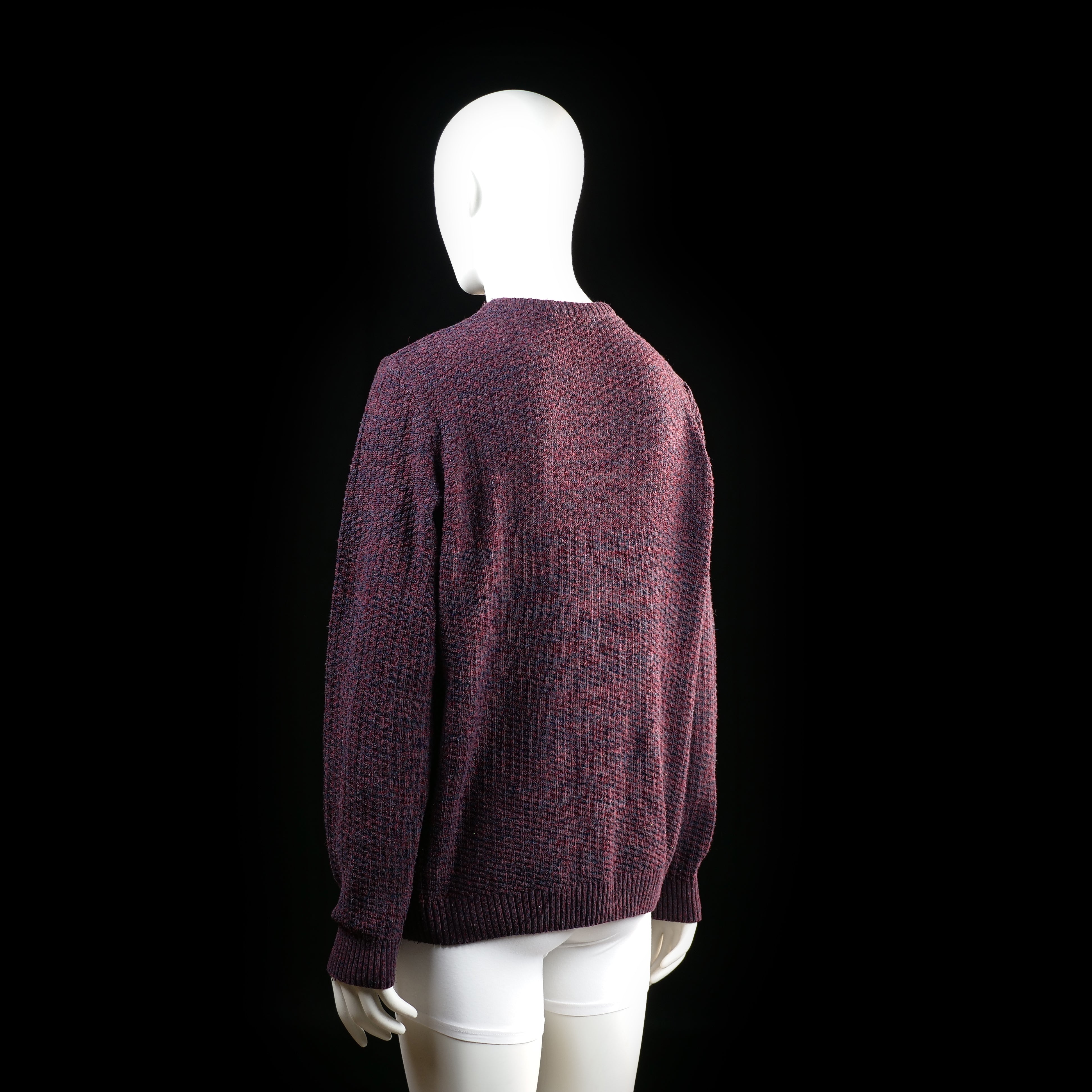 Sweater - Burgundy & Navy - Size L