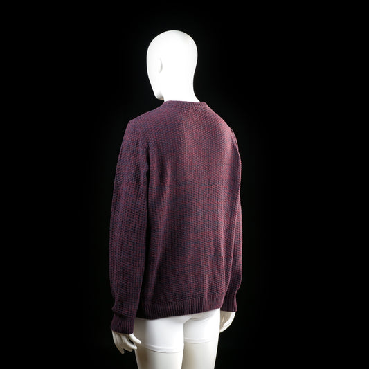 Sweater - Burgundy & Navy - Size L