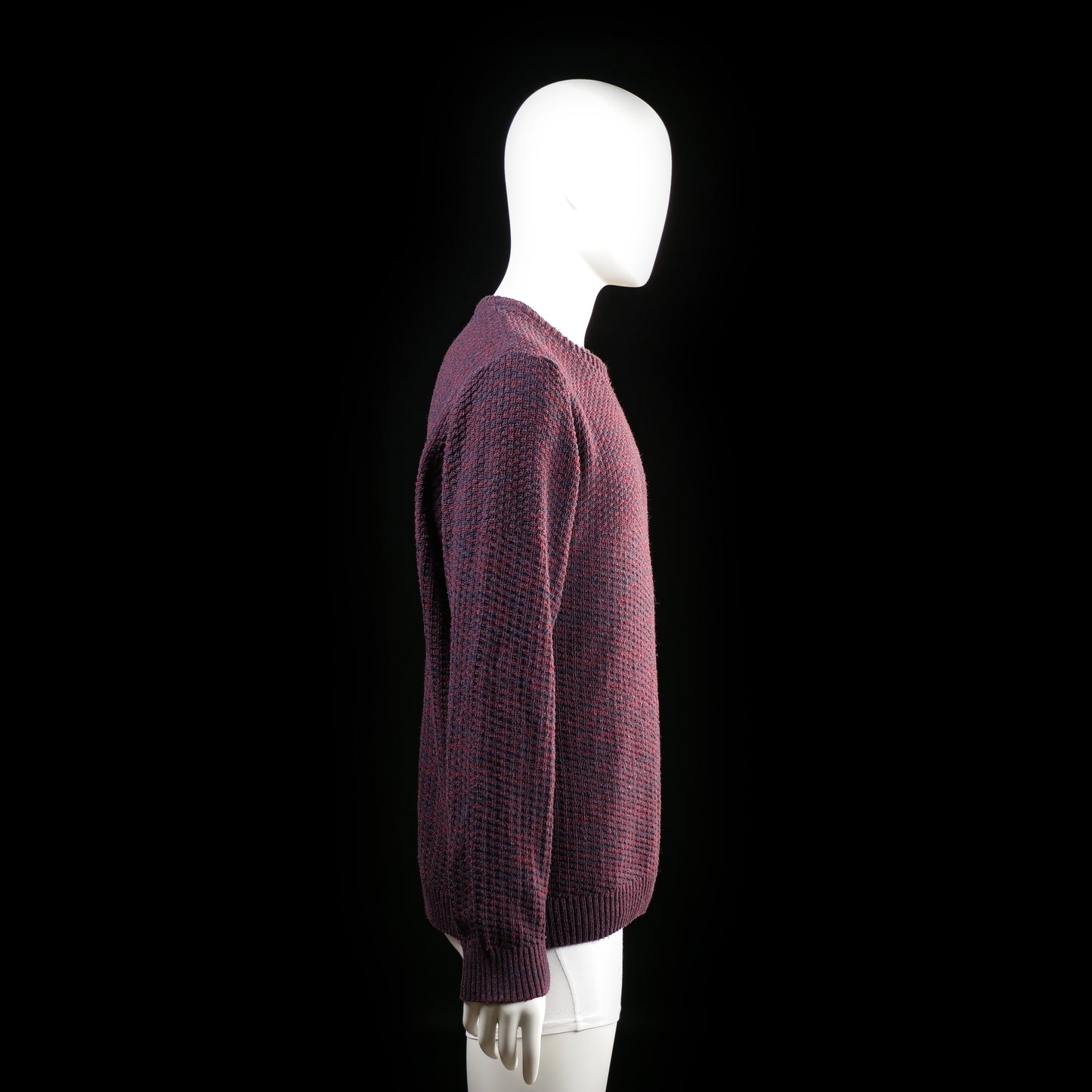 Sweater - Burgundy & Navy - Size L