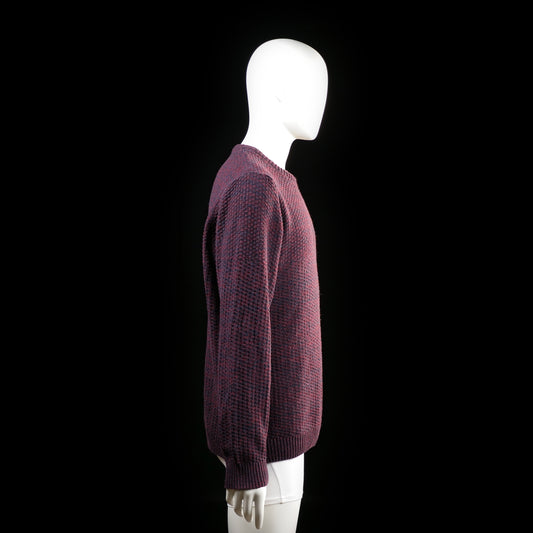 Sweater - Burgundy & Navy - Size L