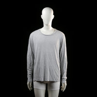 Soc - Long-sleeve top - Light Gray - Size XL - Plain long-sleeve top with a round neckline and no visible embellishments or closures. The hem is straight, and the fabric appears slightly wrinkled.