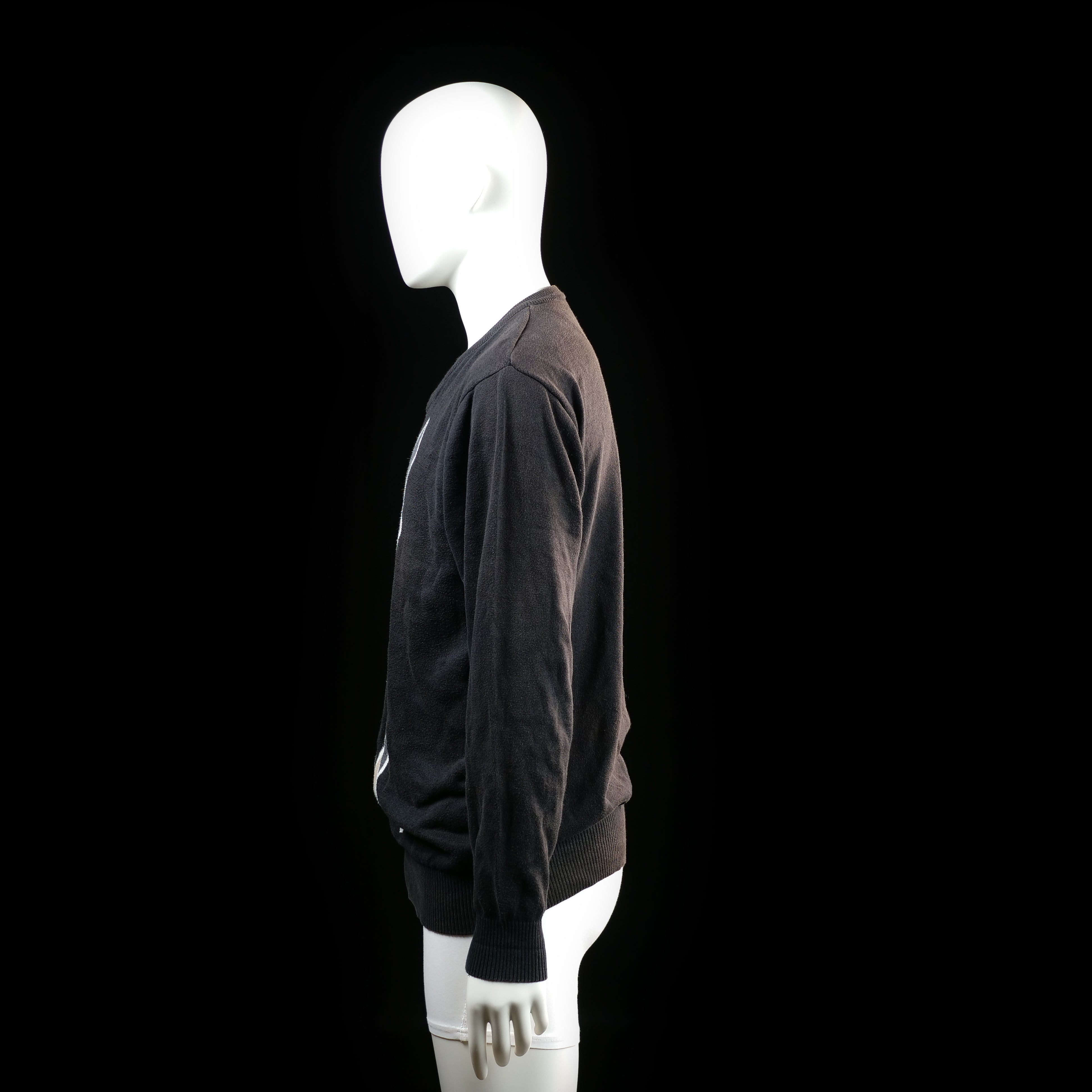Sweater - Black & White & Beige - Size L